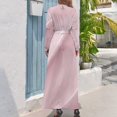 thumbnail image 3 of Soft Pink Marble Texture Women's Long Dress Long Sleeves Dress Vintage Dresses Party Maxi Dress High Waist Dress, 3 of 4
