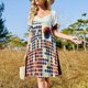 thumbnail image 4 of Vestido de manga corta con círculos modernistas, elegante y chic, para mujer, vestidos de ceremonia., 4 of 7