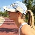 thumbnail image 7 of UPF 50+ Wide Brim Sun Hat for Women, UV Protection Summer Outdoor Beach Cap with Bow, Blue, 7 of 7
