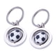 thumbnail image 3 of 2 llaveros pequeños con forma de bola giratoria, ideales como recuerdo para aficionados al deporte., 3 of 5
