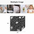 thumbnail image 5 of Black White Postmarks Cloth Napkins, Modern Abstract Lines Motifs Washable and Reusable Dinner Napkins Set of 2, Table Napkin for Kitchen Party Birthday Wedding Hotel Housewarming 20"x20", 5 of 9