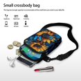 thumbnail image 7 of HELLHERO Sunflower and Calf Pattern Design Adjustable Strap Shoulder Bags for Adult Travel, Outdoor and Daily Use Small Crossbody Purse Polyester 4.33x1.97x7.09, 7 of 7
