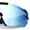 Black Blue - Blue Mirror, variant on Mens Color Mirror Polarized Plastic Sport Wrap MTB Plastic Sunglasses White - Blue Mirror