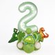 thumbnail image 5 of 21 piezas de decoraciones de cumpleaños de dinosaurios, juego de globos de dinosaurio con números verdes de aguacate, suministros para la primera fiesta de cumpleaños de los niños, globos de dinosauri, 5 of 5