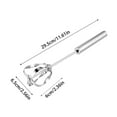 thumbnail image 2 of 2025 Stainless Steel Semi Automatic Egg Beater Whisk - Wider Head Hand Push Mixer for Cooking Kitchen Home for Eggs and Milk, 2 of 8