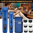 thumbnail image 6 of Professional Hair Clippers and Foil Shavers Set for Men, Cordless Rechargeable Barber Trimmers Kit, 6 of 7