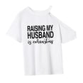 thumbnail image 3 of Camiseta de mujer con cuello redondo, camisetas suaves de verano para vacaciones, caminar, vida diaria, desplazamientos, compras. M, 3 of 8