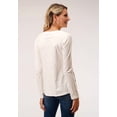 thumbnail image 2 of Roper Womens Long Sleeve Knit Cotton Slub Jersey Raglan Slv Top, 2 of 2