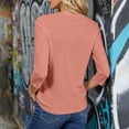 thumbnail image 7 of Womens Tops 3/4 Sleeve Crew Neck Casual Pullover Sweatshirt, 7 of 7