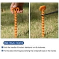 thumbnail image 4 of Uxcell 28cm/11 Inch Spiral Plastic Camping Tent Stakes Pegs Orange 4 Pack, 4 of 4