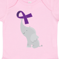 thumbnail image 4 of Inktastic Purple Awareness Ribbon Elephant Boys or Girls Baby Bodysuit, 4 of 5