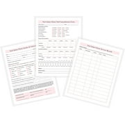 Nail Salon Intake Form, Nail Condition Form, Aftercare Form  50 Pack  8.5x11" inch Paper Size Form  Nail Salon Supplies  25 Intake/Nail Condition Forms & 25 Client Service Record Forms