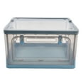 thumbnail image 1 of Contenedores de almacenamiento con tapa, contenedores apilables, cajas de almacenamiento plegables con puerta doble, caja de almacenamiento transparente, 1 of 8
