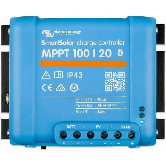 Victron Energy SmartSolar MPPT Solar Charge Controller (Bluetooth) - Charge Controllers for Solar Panels - 100V, 20 amp, 48-Volt