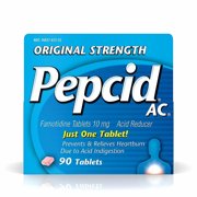 Pepcid Famotidine Acid Reducer Original Relieves Heartburn 90 ct, 4-Pack