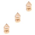 thumbnail image 3 of Guardoinrt Electroplated Metal Birdcage Shape Tea Light B- Candle Holder Rose Gold Type A 3Set, 3 of 6