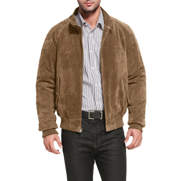 Landing Leathers Men's WWII Suede Leather Bomber Jacket (Regular & Tall ...