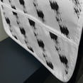 thumbnail image 3 of Monochrome Microwave Oven Cover, Modern Abstract Minimal Random Diagonal Grungy Brush Strokes Illustration, Water Resistant Organizer with Pockets for Kitchen, 36" x 12", Black and White, by Ambesonne, 3 of 4