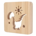 thumbnail image 1 of Wood Carving Lamp, One Button Switch 3D Wooden Lamp Dinosaur Hollow Pattern  For Living Rooms, 1 of 8