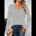 thumbnail image 4 of Blusas Tipo Túnica de Larga Abullonada con Cuello Cuadrado para Mujer, Estilo Casual y Moderno para Otoño XL, 4 of 7