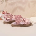 thumbnail image 4 of ITSAME Girls Sandals, Open Toe Comfy Anti-Slip Soft Rubber Flats Summer Fashion Casual Beach Sandals Pink 12.5(Little Kids), 4 of 9