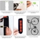 thumbnail image 1 of Soporte de pared para bicicleta - Percha de almacenamiento vertical para bicicletas para garaje (negro rojo), 1 of 5