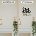 thumbnail image 5 of Wooden Cute Cat Key Holder for Wall 11.8x7.8inch Lovely Cat Animal Theme Key Rack Organizer Wall Hooks Hanger Decor with 5 Alloy Hooks for Entryway Front Door Hallway Car Key Organizer DIY, 5 of 9