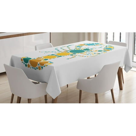 

Ambesonne Lobster Tablecloth Rectangular Table Cover Pointillist Colorful 60 x84 Multicolor