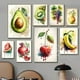 thumbnail image 2 of Pintura en lienzo con acuarela de frutas jugosas, sandía, plátano, manzana y uva, impresiones para pared, restaurante, cocina, habitación, decoración, póster, 2 of 5