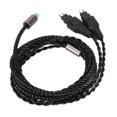 thumbnail image 2 of 2Pin Sound Cable 3 in 1 Silver Plated Copper Cable Replacement for HD650 HD660S HD6XX HD600 HD660 HD580 HD535 HD545 Black, 2 of 5