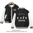 thumbnail image 3 of Sanrio Kawaii Kuromi Girls Jacket Cute Cartoon Spring Autumn New Children's Loose Sports Baseball Uniform Coat Birthday Gift, 3 of 6