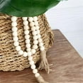 thumbnail image 4 of Namzi GOMYIE Wood Bead Garland Farmhouse Rustic Country Beads Holiday Decoration Wall Hanging Prayer Beads(Wood Color), 4 of 5