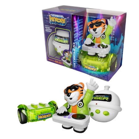 Hoverboard Heroes Techno Tiger Remote Control Toy with LED Lights Removable Character Age 5+ Hoverboard Heroes Techno Tiger Remote Control Toy with LED Lights Removable Character Age 5+