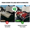 thumbnail image 4 of Golf Cart Seat Covers for 2 Seater,Cheg Red Microfiber Cart Seat Towel Blanket,Black White Check Buffalo Plaid Grid Lattice Absorbent Breathable Non Slip Bench Seats Protector for Golf Course 51"x31", 4 of 9