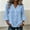 Light Blue, variant on 3/4 Sleeve Womens Blouses Henley Solid Ruffled Ruched Blouse Flutter Button Down Dressy Workwear T-Shirt Women's Tops, Tees & Blouse Red S