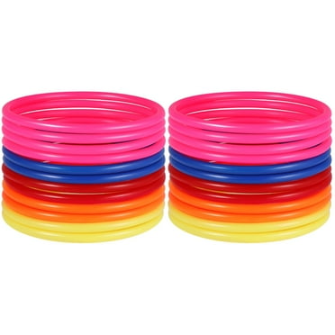 64 Pcs Childrens Toys Ring Toss Rings for Bottles Game 6cm