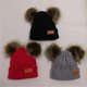 thumbnail image 2 of EeaseMX Gorro de punto con pompón doble para niños y niñas, cálido, de ganchillo, para otoño e invierno (amarillo), 2 of 7