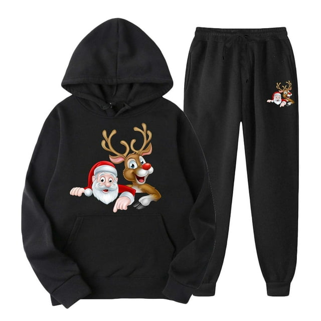 TIMIFIS Ensemble de Survêtement pour Hommes 2 Pcs à Capuche, Chandail Décontracté pour Course Jogging Sport Automne