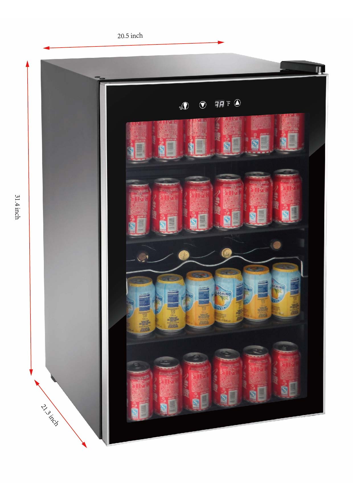 RCA 110 Can & 4 Bottle Beverage Center Refrigerator and Wine Cooler, (RMIS1530), Black - image 2 of 15