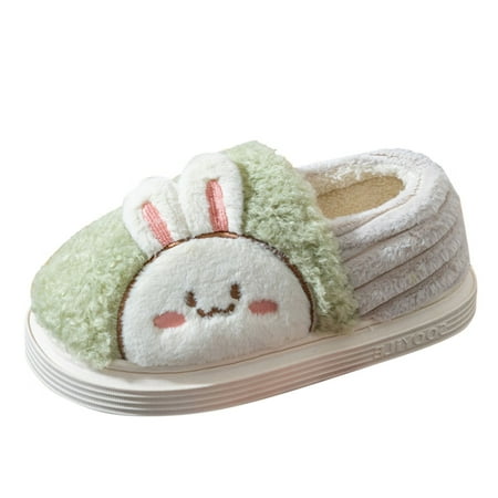 

GNEIKDEING Women Slippers Autumn And Winter Indoor Comfortable Cartoon Cute Rabbit Thick Bottom Non Slip Gift on Clearance