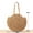 Brown-large, variant on Straw Handbags Women Handwoven Round Straw Bags Hand Large Summer Beach Tote Woven Handle Shoulder Bag
