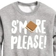 thumbnail image 3 of Instant Message - Camping - S'more Please! - Toddler & Youth Crewneck Fleece Sweatshirt, 3 of 6