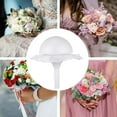thumbnail image 6 of Foam Hemisphere Lace Bouquet Collar Wedding Handle Flowers Base Bridal Holder Bride, 6 of 6