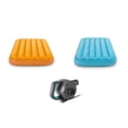 thumbnail image 1 of Intex Inflatable Air Bed Mattress w/ Bag (2 Pack)120 Volt Electric Air Pump, 1 of 9