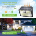 thumbnail image 2 of Claoner Solar Lights Outdoor 126 LED Wireless Motion Sensor Security 3 Modes Wall Lights, 4 Pack, 2 of 9