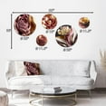 thumbnail image 4 of Designart "Pink And Gold Glam Flowers II" Floral Metal Wall Art Set of 5 Piece, 4 of 5