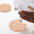 thumbnail image 2 of 2x posavasos de madera para taza de café, almohadilla aislante redonda de haya, madera maciza, 2 of 5