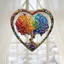 Steadline Tree of Life Heart Suncatcher, Positive Energy Home Decor, Wall Hanging for Living Room Bedroom, Beautiful Thanksgiving Christmas Gift