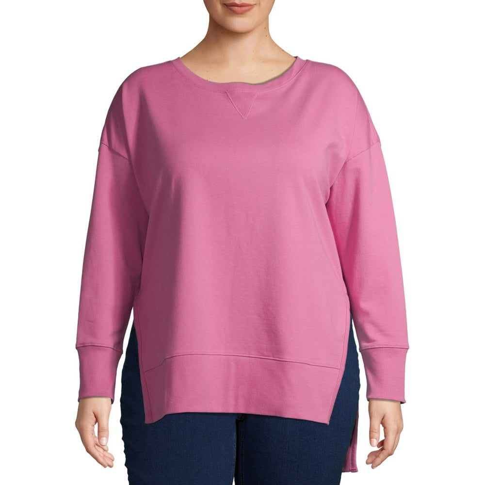 Terra & Sky - Terra & Sky Women's Plus Size French Terry Sweatshirt ...