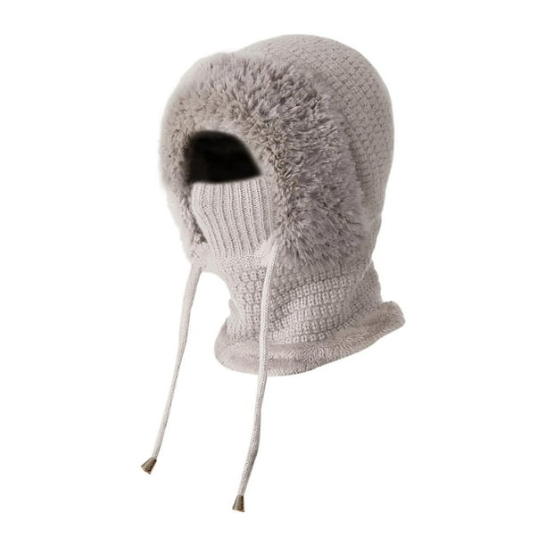Pasamontañas, máscara de esquí, máscara térmica, cubierta para la cabeza, bufanda, sombrero, pasamontañas suave, capucha gris